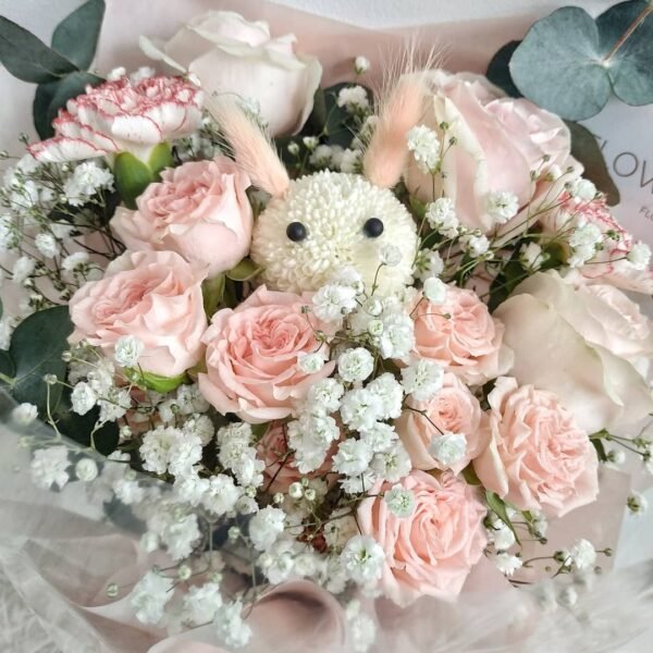 Spray Rose & Bunny Mix Bloom - Image 3