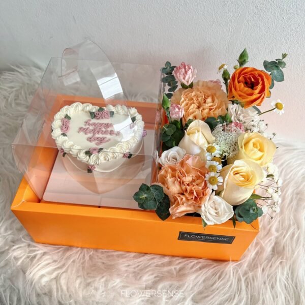 BLOOM WITH CAKE COMBO-002 (Orange)