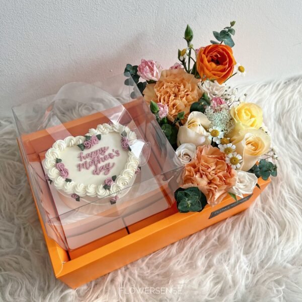 BLOOM WITH CAKE COMBO-002 (Orange) - Image 2