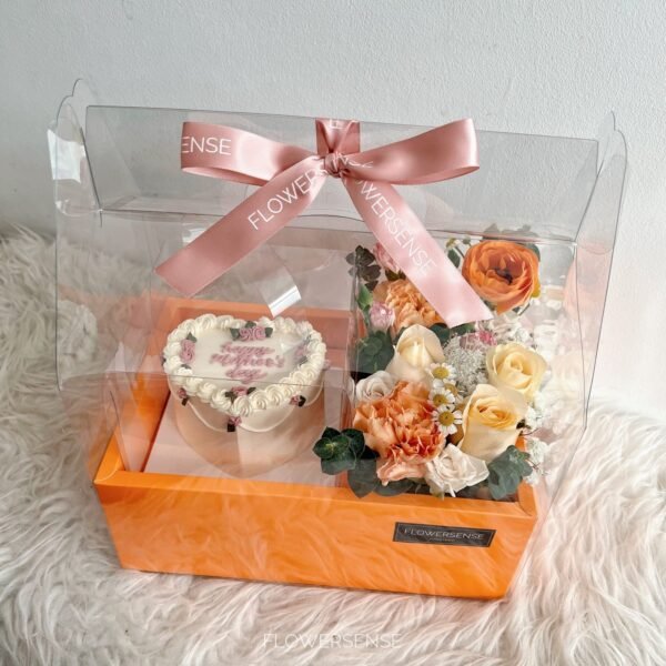 BLOOM WITH CAKE COMBO-002 (Orange) - Image 3