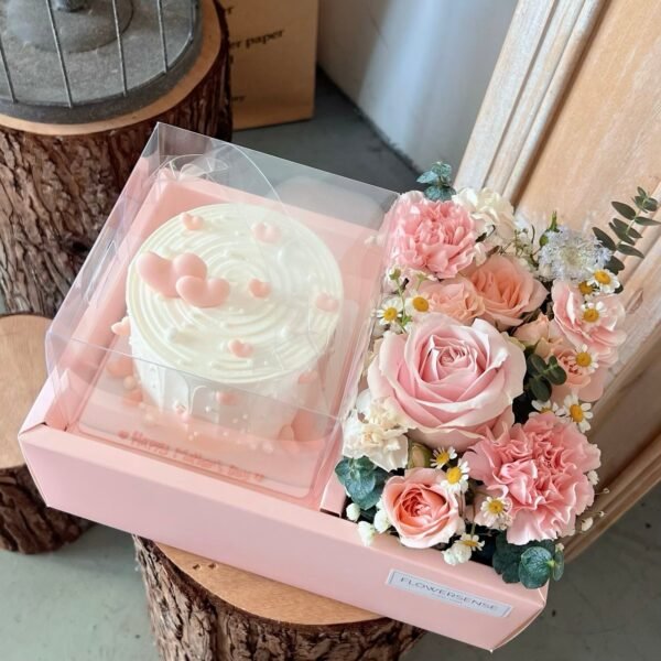BLOOM WITH CAKE COMBO-003 (Pink)